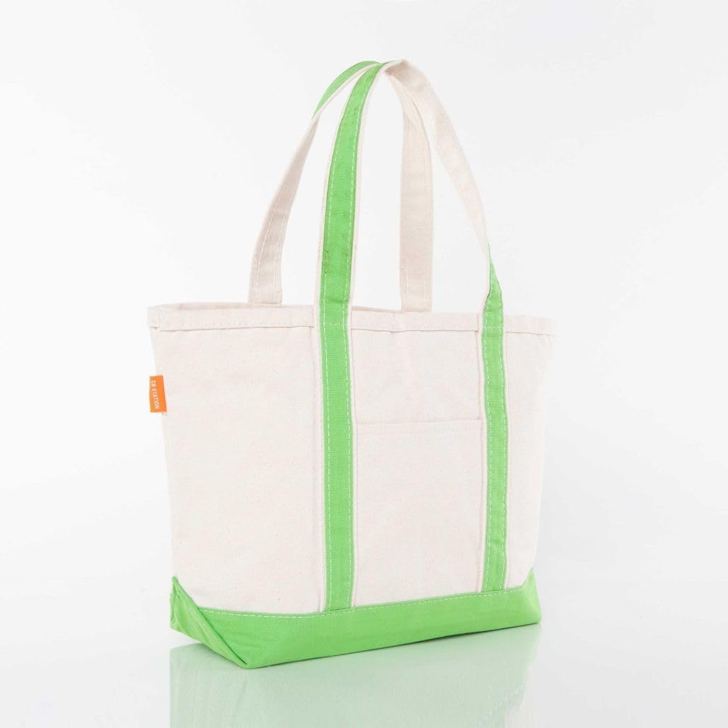 CB STATION Medium Classic Canvas Tote Bag for Women, Top Zipper Closure, Outer Pocket, Daily Essentials, Groceries, Traveling