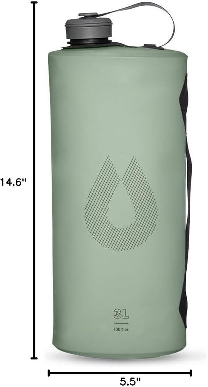 Collapsible Camping Water Storage (2L, 3L, 4L, 6L, 10L) - BPA & PVC Free, Hydration Reservoir Bag, Leak Proof