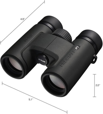 Nikon PROSTAFF P7 8x30 Binoculars Bundled with Harness Strap + Deluxe Cleaning Kit + Smartphone to Binocular Adapter + Microfiber Cleaning Cloth (5 Items)
