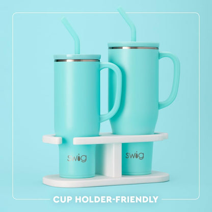 Swig Life 40oz Mega Mug, 40oz Tumbler with Handle and Straw, Extra Large Insulated Tumblers, Cup Holder Friendly Travel Mug (California)