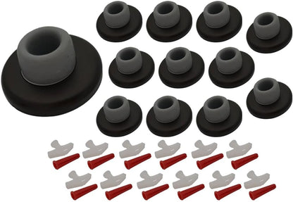 QCAA Stainless Steel Wall Mount Concave Door Stop, 2-1/2" Diameter, ORB Oil Rubbed Bronze, 12 Pack