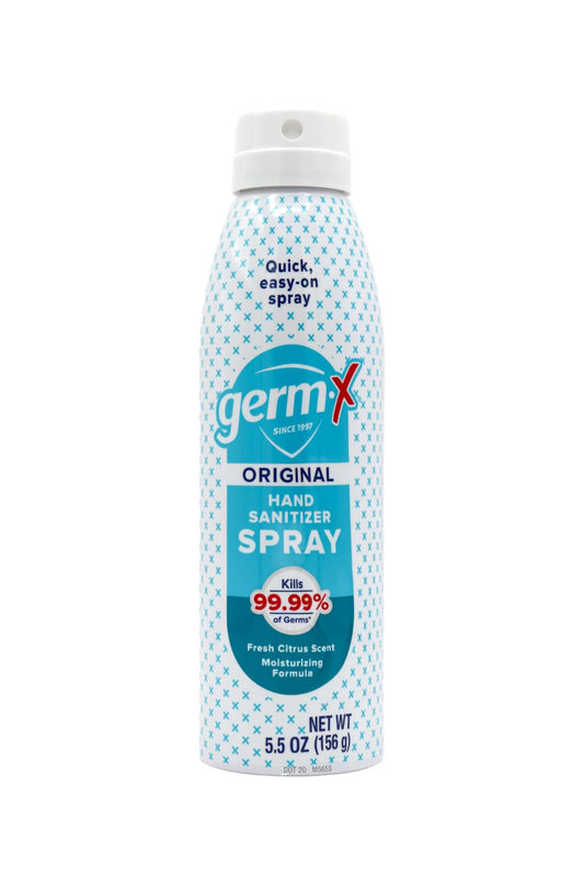 Germ-X Hand Sanitizer Spray, Non-Drying & Moisturizing with Vitamin E, Instant and No Rinse Formula, Fresh Citrus Scent, Back to School Supplies, Paraben Free, 5.5 Oz (Pack of 6)