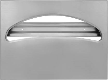 Stainless Steel Toilet Seat Cover Dispenser, Wall Mount Single or 1/2 Fold Large Capacity Toilet Seat Covers Holder for Commercial and Residential, Brushed