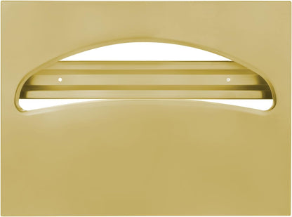 Stainless Steel Toilet Seat Cover Dispenser, Wall Mount Single or 1/2 Fold Large Capacity Toilet Seat Covers Holder for Commercial and Residential, Brushed Gold