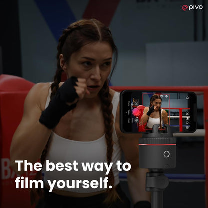 Pivo Pod Classic Auto Face Tracking Phone Holder, 360° Rotation, Content Creator Essentials for Fitness Tracker with Remote Control, Smart Mount, Travel Case, and Tripod