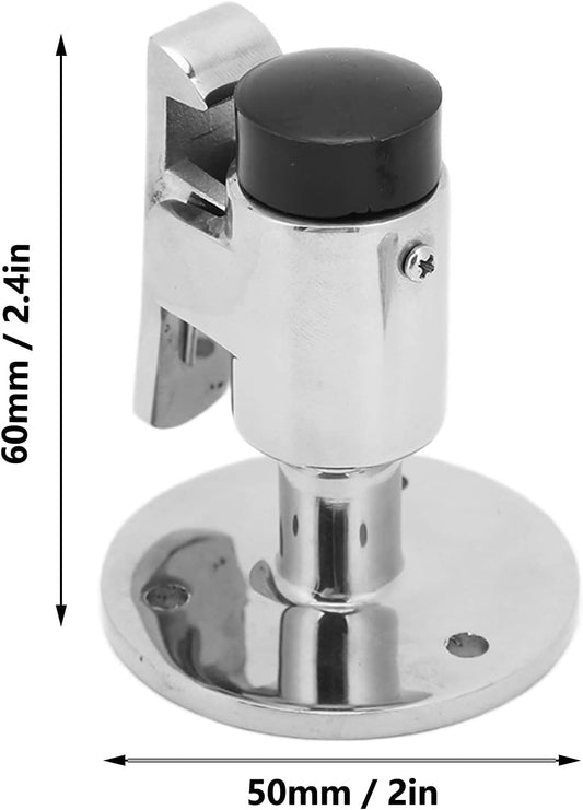 Door Stopper Wall Mounted with Self-Locking Hook Windproof Heavy Duty Marine Grade 316 Stainless Steel Door Catch for Yacht RV Home Office (with Screws)