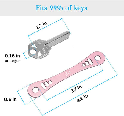 EM Premium Products Compact Key Holder - Pocket Key Organizer - 14 Keys Key Bar