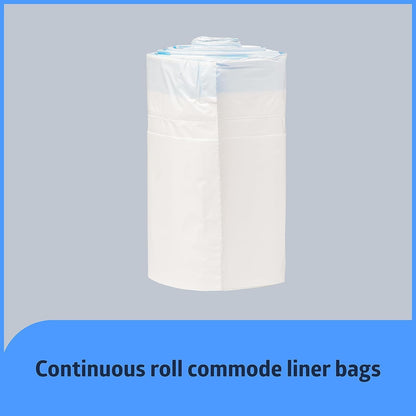 Disposable Commode Liners – 50 Count Universal Fit Toilet Liners for Bedside Commodes, Camping, Travel & More – Leak-Proof, Easy-Tie Bags