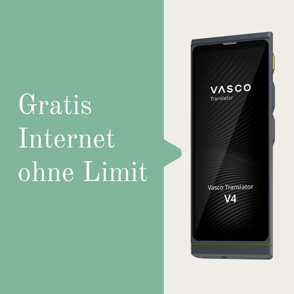 Vasco V4 Language Translator Device | 112 Languages | Free Lifetime Internet in Almost 200 Countries | Pearl White