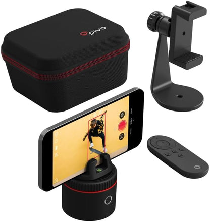 Pivo Pod Classic Auto Tracking Phone Holder, Face & Body Tracker, 360° Rotation, Stand for Content Creation with Remote Control, Smart Mount and Travel Case
