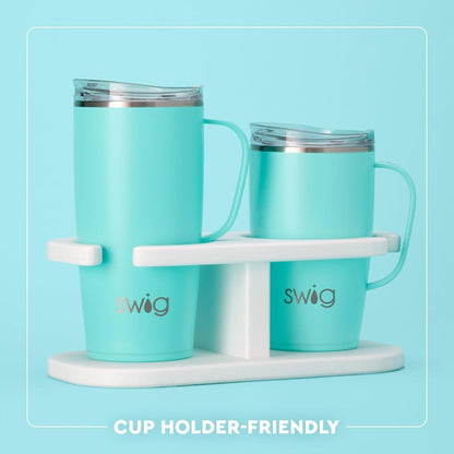 Swig Life 22oz Travel Mug, Insulated Tumbler with Handle and Lid, Travel Coffee Mug, Cup Holder Friendly, Stainless Steel 22 oz Tumbler, Reusable Insulated with Lid (Alabama)