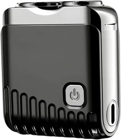Mini Electric Shaver, Dual Head Waterproof Rechargeable Razor Mini Wet Dry Shaving Razor for Travel Home Use (Black)