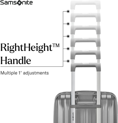 Samsonite UpLIFT X-Large Checked Hardside Luggage with Spinner Wheels - Airline-Approved, TSA Lock, Adjustable Handle System - Polycarbonate Hard Suitcase for Ultra Lightweight Travel - Silver Shimmer