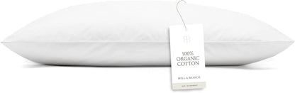 BOLL & BRANCH Down Alternative Pillow - Firm, King - Cooling Shell - Hypoallergenic Primaloft Luxury Down Alternative Fill - Superior Support
