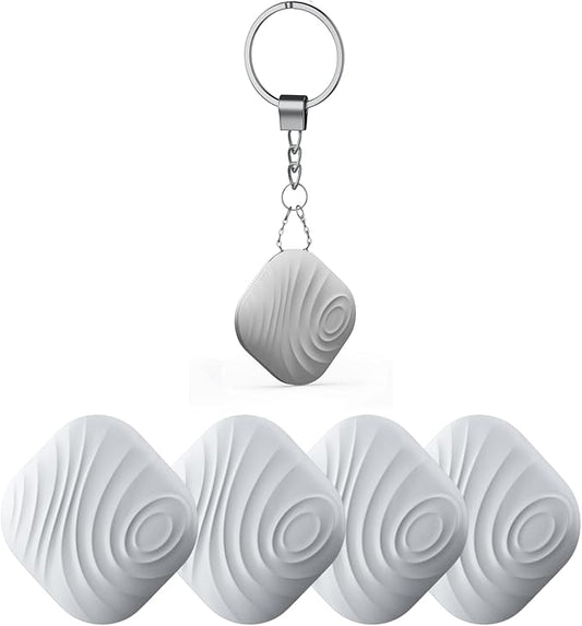 Key Finder, Bluetooth Tracker Item Locator with Key Chain for Keys Pet Wallets or Backpacks and Tablets, Batteries Include (Gray, 4 Pack)