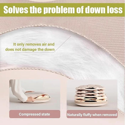 Space Saving Hanging Garment Bag With Self Compression Zipper,Garment Bags for Travel,Dust Cover for Coats Down Jackets, Closet Clothes Organizer with Clear Window (Beige, M+L+XL)