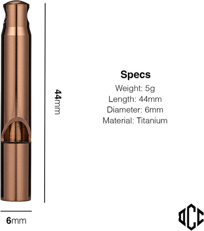 DAILYCARRYCO. TiWhistle - Titanium Emergency Whistle (Rose Gold)