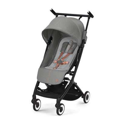 Cybex Libelle Lightweight pockit Travel Baby Stroller - Carry-On Compliant Compact Fold, One-Hand Adjustable Recline - Compatible with CYBEX Car Seats, Lava Grey