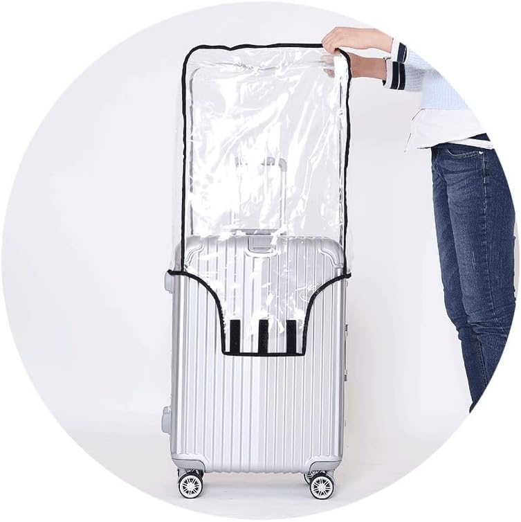 Clear PVC Luggage Cover Protectors - Transparent Waterproof Suitcase Sleeve for 20"+24"+28" Wheeled Suitcases (3PCS)