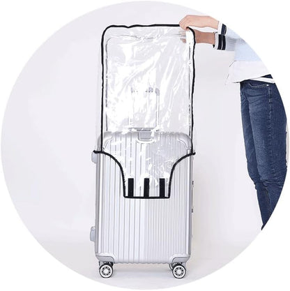 Clear PVC Luggage Cover Protectors - Transparent Waterproof Suitcase Sleeve for 20"+24"+28" Wheeled Suitcases (3PCS)