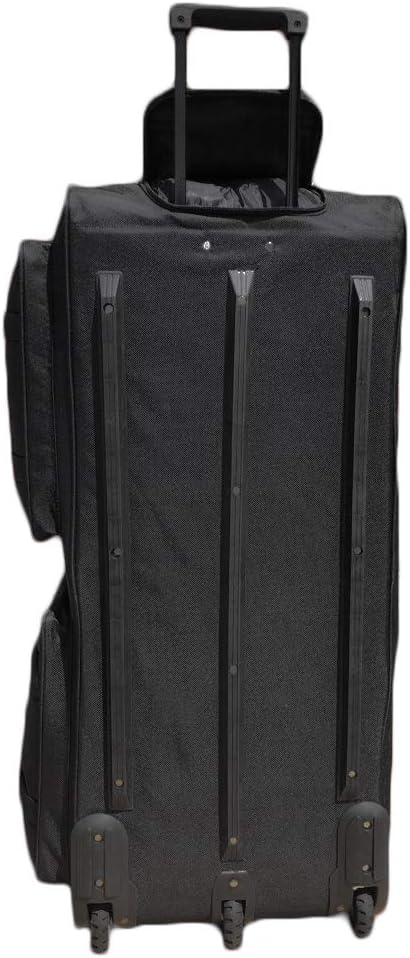 36-inch Rolling Duffle Bag with Wheels, Luggage Bag, Hockey Bag, XL Duffle Bag With Rollers, Heavy Duty Oversized Bag (Black)
