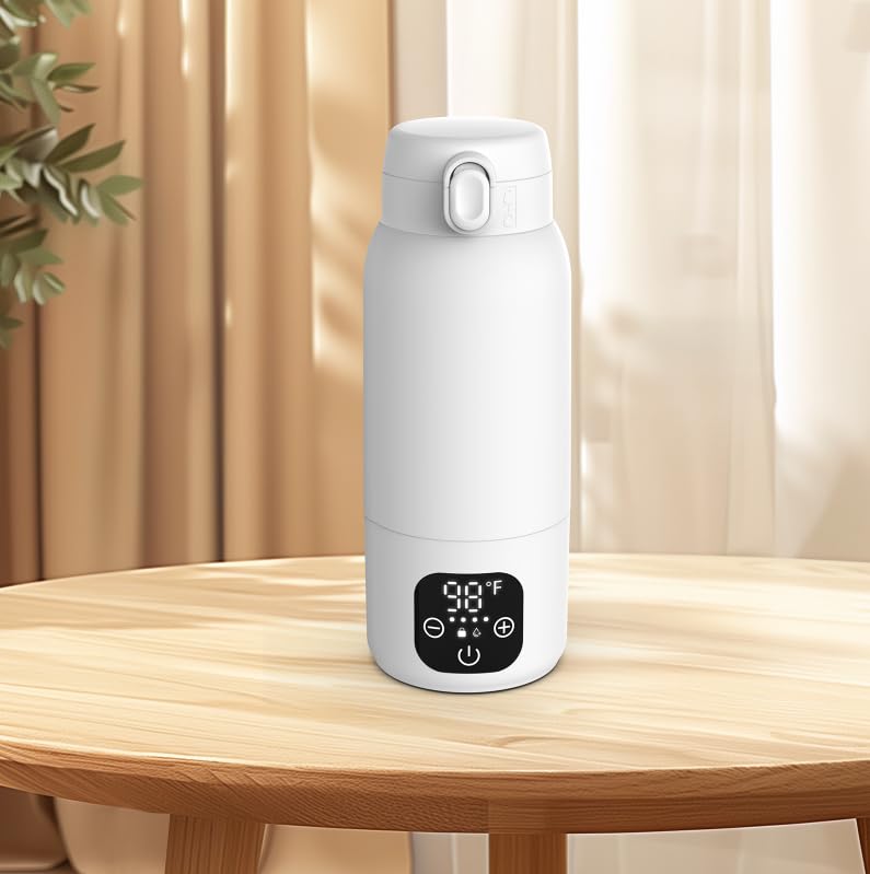 Bottle Warmer, Maypott Portable Fast Heating Bottle Warmer for Breast Milk, Formula, Water, 17.5 Ounce Large Capacity & Long Battery Life for All-Day Feeding, Milk Warmer On The Go, Travel Essentials