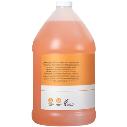 Ginger Lily Farms Club & Fitness Moisturizing Shampoo for All Hair Types, 100% Vegan & Cruelty-Free, Citrus Scent, 1 Gallon Refill (Pack of 4)