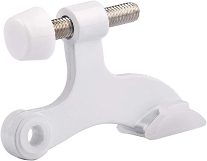HOMOTEK 8 Pack Hinge Pin White Door Stopper,Adjustable Deluxe Heavy Duty Door Stopper 2-1/2"x1-3/4”,with White Rubber Bumper Tips