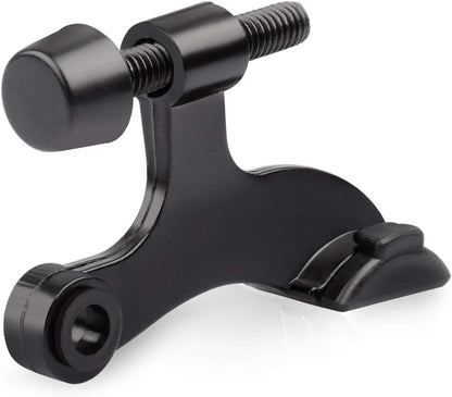 HOMOTEK 8 Pack Hinge Pin Black Door Stopper,Adjustable Deluxe Heavy Duty Door Stopper 2-1/2"x1-3/4”,with Black Rubber Bumper Tips