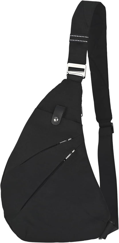 Light And Slim Crossbody Sling Bag Unisex Water Resistant Anti-Theft Shoulder Bag Outdoor Casual Hiking Daypack Personal Pocket Bag