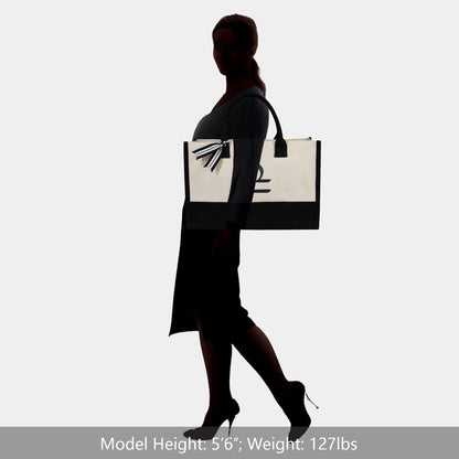 TOPDesign Embroidery Constellation Canvas Bag for Women (Libra)