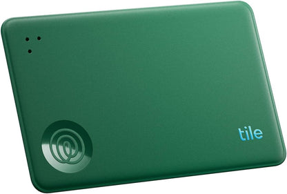 Tile by Life360 Slim - Wallet Finder, Bluetooth Tracker and Item Locator for Luggage Tags, Passports and More. Both iOS and Android Compatible. Phone Finder. 1-Pack (Green Surf)