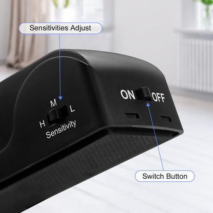 3 Pack Door Stop Alarm, Door Stopper with 120DB Security Alarm, Floor Wedge Door Stop Siren, Door Security Devices for Traveling, Apartment, Hotel and Home, Black