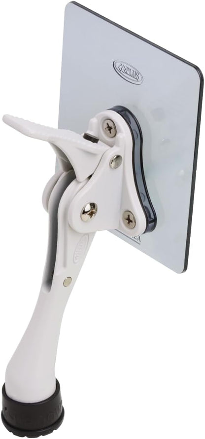 One-Touch Doorstop Adhesive Bracket (White, 4inch x 1pack)