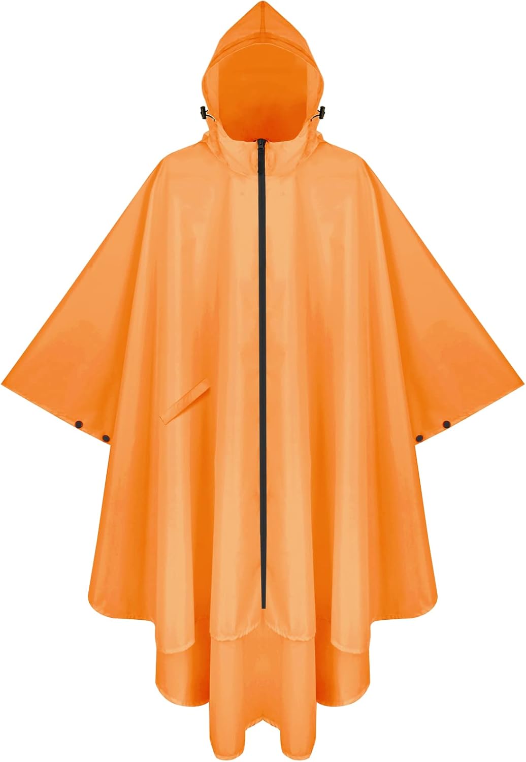 PTEROMY Hooded Rain Poncho for Adult with Pocket and Zipper, Waterproof Lightweight Raincoat for Men and Women