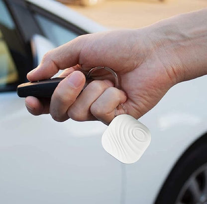 Key Finder, Bluetooth Tracker Item Locator with Key Chain for Keys Pet Wallets or Backpacks and Tablets, Batteries Include -White