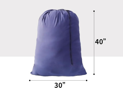 Extra Large Laundry Bag 3 Pack Travel Laundry Bags Dirty Clothes Organizer with Drawstring Closure, 30"x40", for college, dorm and apartment (Blue)