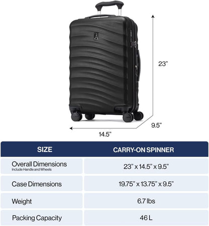 Travelpro Maxlite Air V2 Hardside Expandable Carry on Luggage, 8 Spinner Wheels, Lightweight Hard Shell Suitcase, TSA lock, Ensign Blue, Carry On 21-Inch