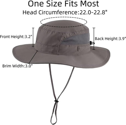 Connectyle Women's UPF 50+ Sun Hat UV Protection Wide Brim Bucket Hat Summer Beach Hats Fishing Hiking Outdoor Safari Hats