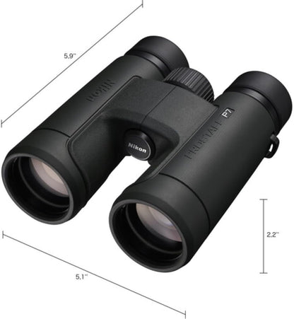 Nikon PROSTAFF P7 10x42 Binoculars Bundled with Harness Strap + Deluxe Cleaning Kit + Smartphone to Binocular Adapter + Microfiber Cleaning Cloth (5 Items)