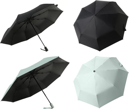 BAODINI Small UV Protection Travel Umbrella Compact for Rain and Sun UPF 50+ 41 inch Portable Umbrella for Women and Men