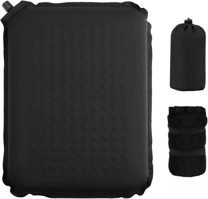 Self-Inflating Airplane Seat Cushion for Long Flights – Portable Travel Cushion Airplane Seat - Memory Foam Travel Seat Cushion Providing Pressure Relief and Premium Comfort (Extra Large Black)