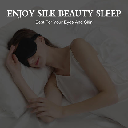 ZIMASILK Adjustable 22 Momme 100% Pure Mulberry Silk Sleep Mask, 3D Contoured Cup Eye Mask for Sleeping, Super Soft Breathable Blindfold, Perfect Blocks Light for Sleeping. (Pink)