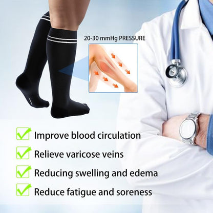 LEVSOX Viscose Made from Bamboo Compression Socks for Pregnant Women 20-30 mmHg Knee High Cute Mens Supports Socks for Travel