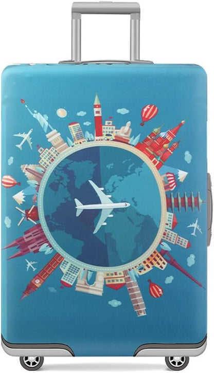 MosaiRudo Travel Luggage Covers For Suitcase Tsa Approved,Suitcase Cover Protector Fit 18-32 Inch Luggage Travel Accessories (T2507, M)