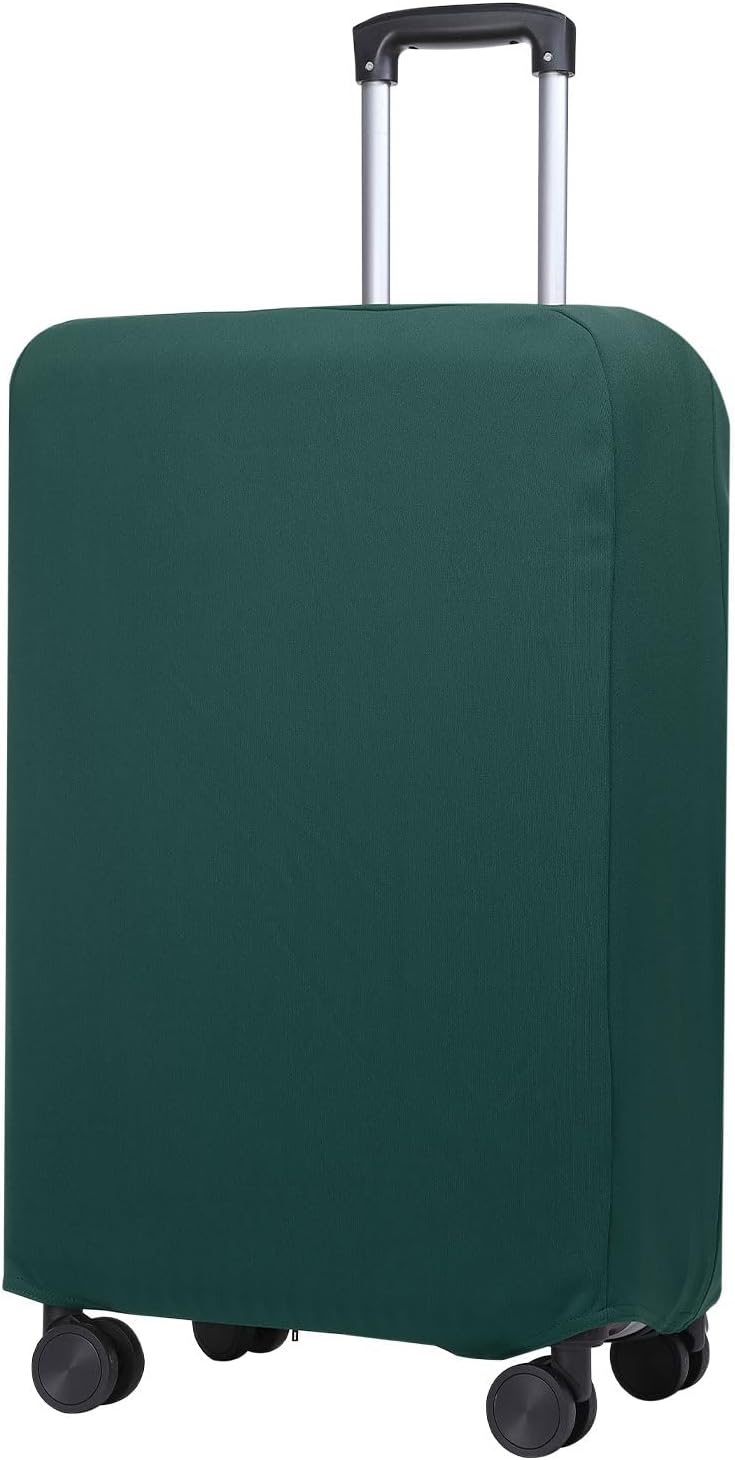 PATIKIL Luggage Cover, Suitcases Covers Elastic Carry on Cover Protector Washable Scratch-Resistant Fits 26-27 Inch Luggage for Travel Business Trips, Dark Green