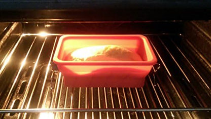 Oven & Microwave Safe Silicone Collapsible Lunch Box / Cake Mold / Food Container with Silicone Lid - Bake, Cook, Freeze, Heat, Store all in the Same Container!