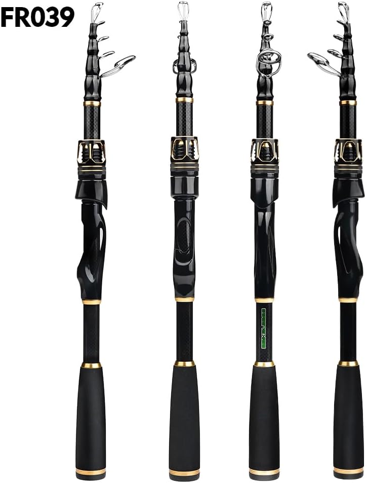 Fishing Rod and Reel Combo - Carbon Fiber Telescopic Fishing Pole with 2000 Spinning Reel Combos - Sea Saltwater Freshwater Ice Bass Fishing Tackle Set Fishing Rods Kit Fishing Poles and Reels Combo