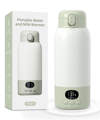 Portable Bottle Warmer 17oz Large Capacity Bottle Warmer for Travel, Fast Heating for Breast Milk Formula and Milk, Suitable for Baby Outdoor Airplane and Car Green5