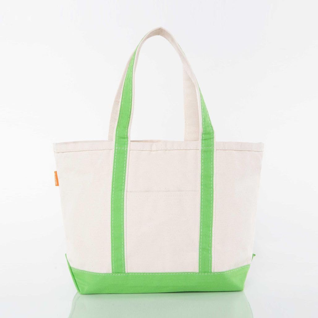 CB STATION Medium Classic Canvas Tote Bag for Women, Top Zipper Closure, Outer Pocket, Daily Essentials, Groceries, Traveling